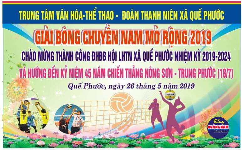 Quế Phước tổ chức giải Bóng chuyền chào mừng thành công Đại hội Hội LHTN Việt Nam xã nhiệm kỳ 2019 - 2024